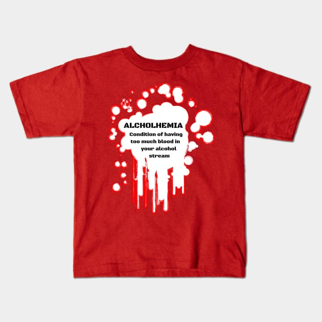 Alcoholhemia Kids T-Shirt by TJManrique